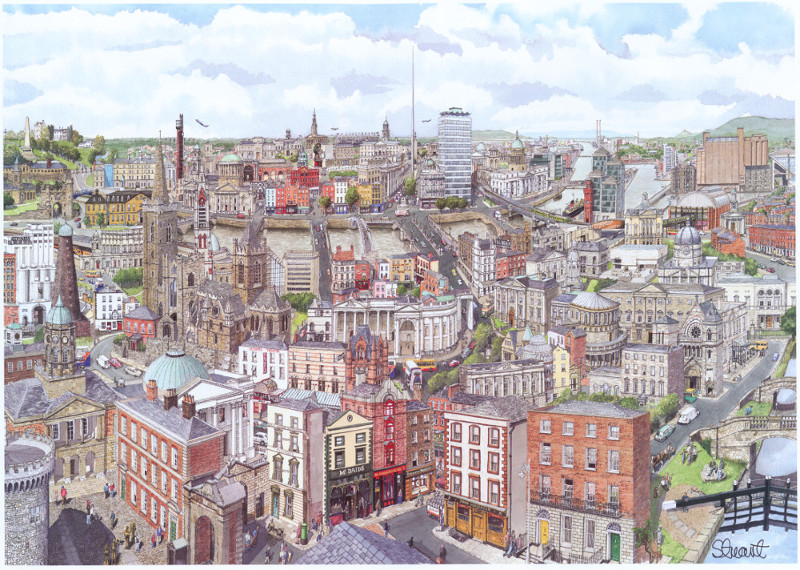 Prints of Dublin | Dublin paintings | Dublin Cityscapes